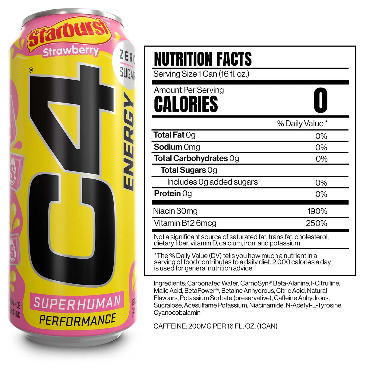 Cellucor C4 Performance Energy Drink STARBURST Strawberry