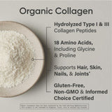 Sports Research Organic Collagen Peptides – Unflavored (30 Servings)