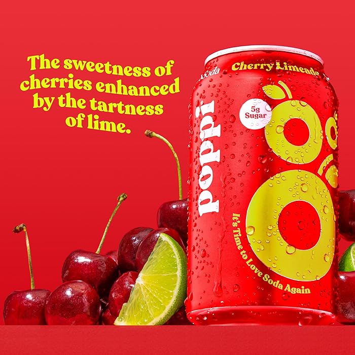 Poppi Cherry Limeade Prebiotic Soda (355ml)