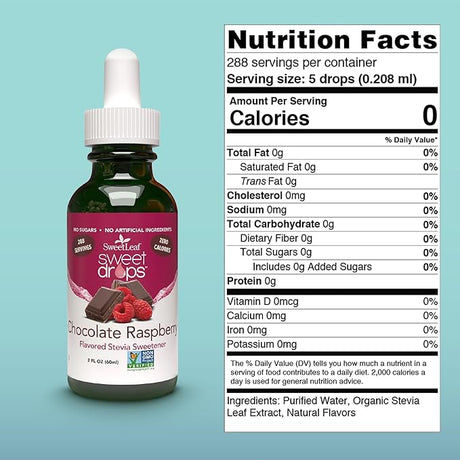 Sweet Leaf Chocolate Raspberry Stevia Drops 2 oz