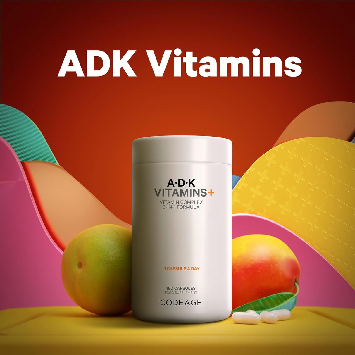Codeage ADK Vitamins 180 Capsules
