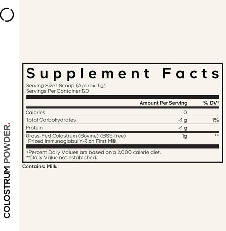 Codeage Grass-Fed Colostrum Powder 120G
