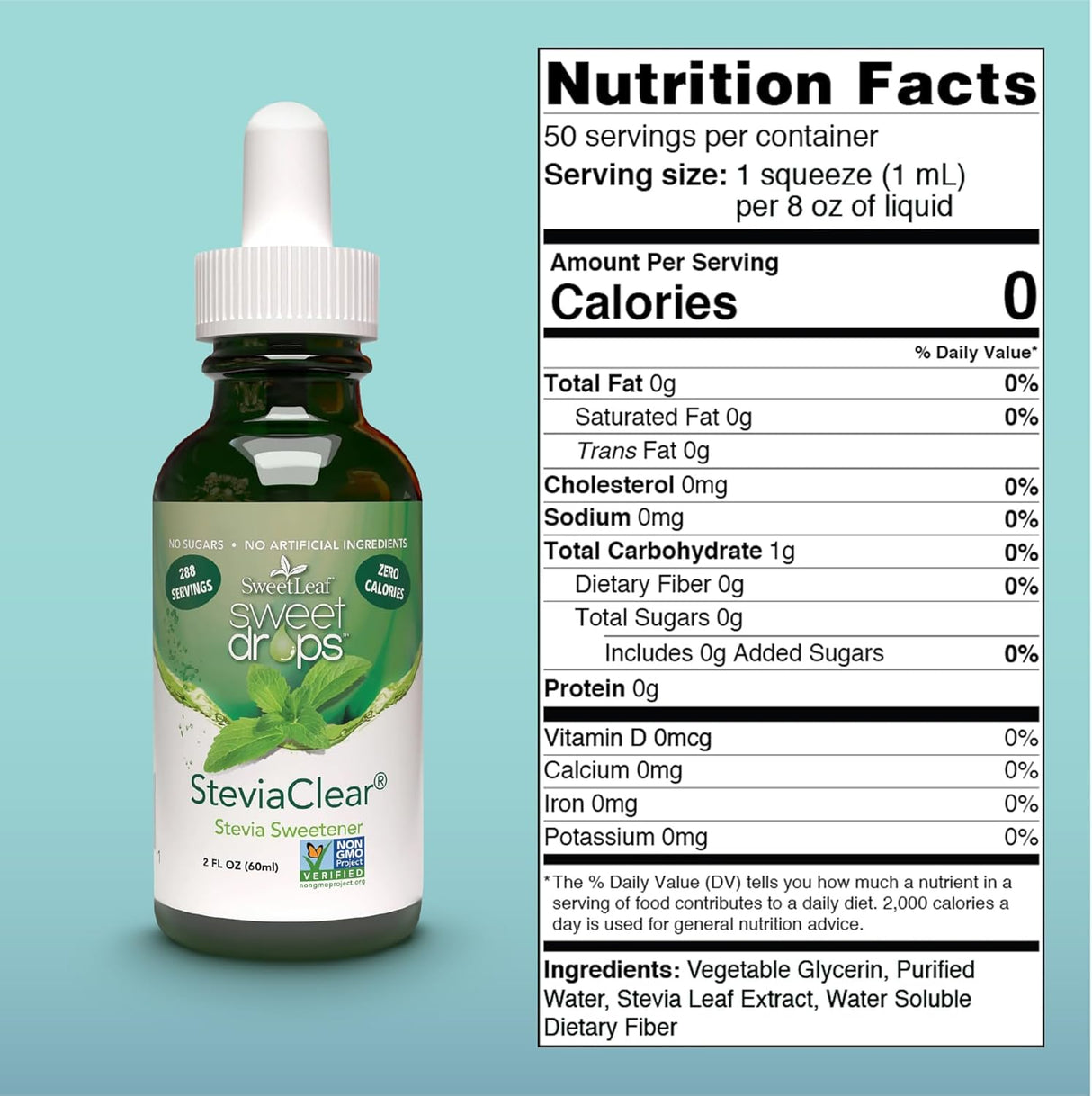Sweet Leaf Clear Stevia Drops 2 oz