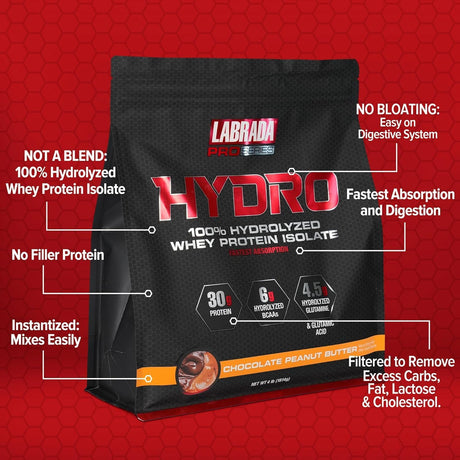 Labrada Hydro 100% Hydrolyzed whey Protein Isolaten 4lbs