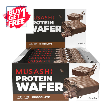 MUSASHI Protein Wafer Bar 40g (Box of 12 Bars)