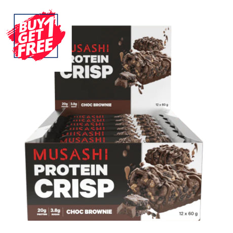 MUSASHI Protein Crisp Bar 60g (Box of 12 Bars)