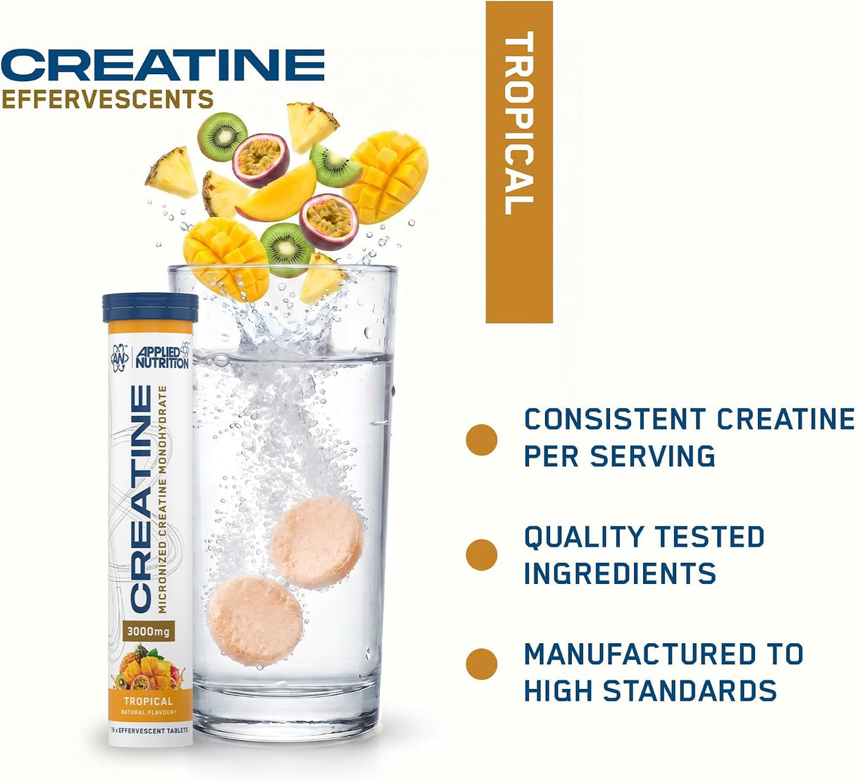 Applied Nutrition Creatine Monohydrates Effervescent Tropical Tablets 16