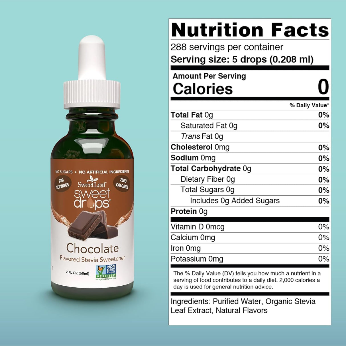 Sweet Leaf Chocolate Stevia Drops 2 oz
