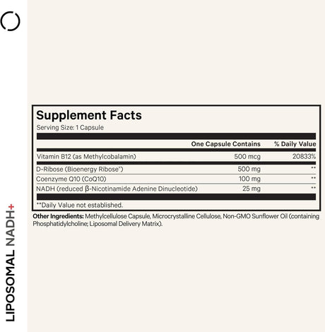 Codeage, Sport  Liposomal NADH+ 60 Vegetable Capsules