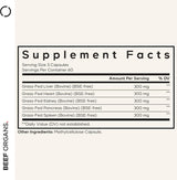 Grass Fed Beef Organs Supplement 180 Capsules