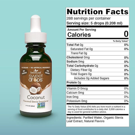 Sweet Leaf Coconut Stevia Drops 2 oz