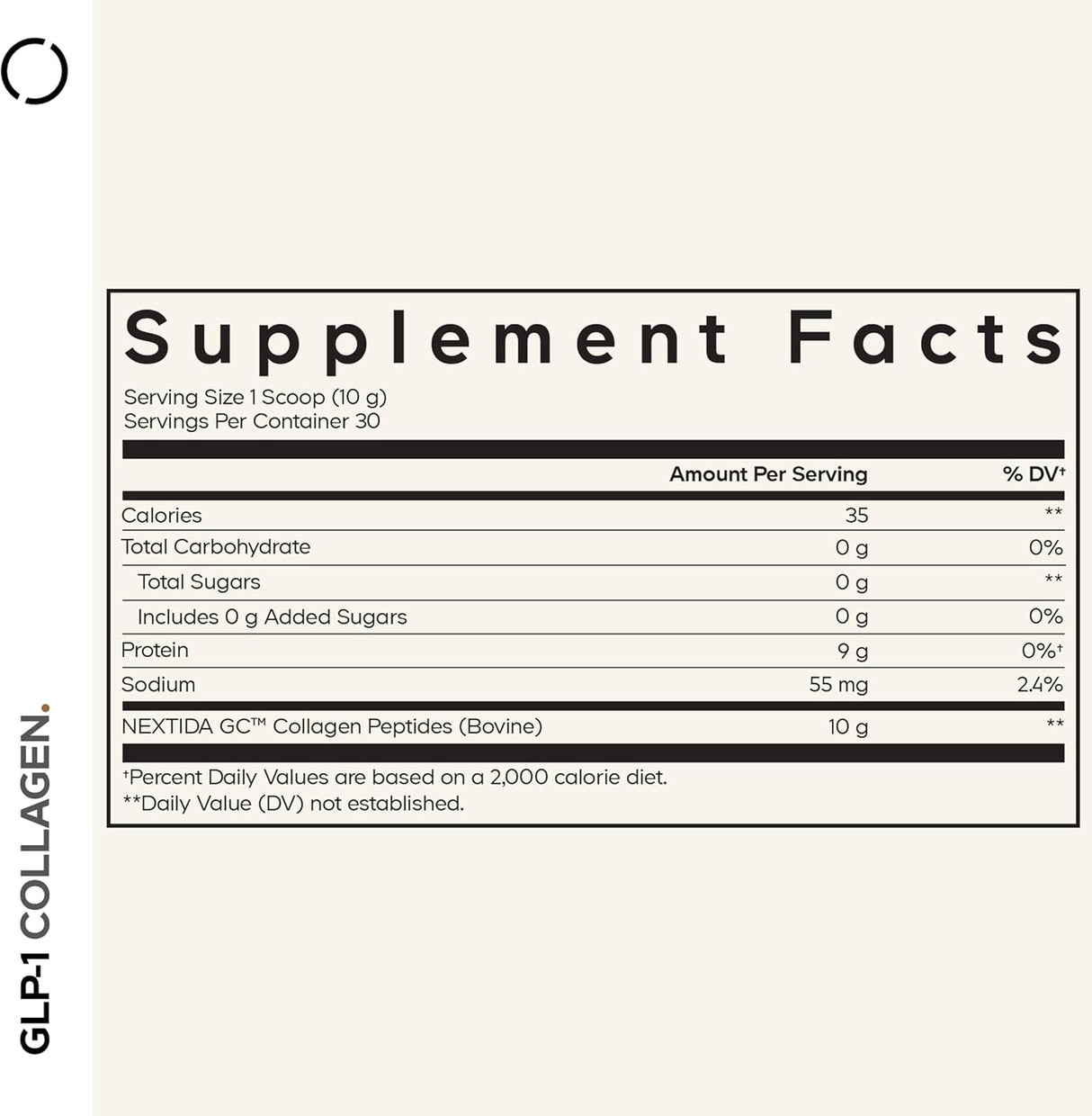 Codeage GLP-1 Collagen Peptides – Trim & Glow Unflavored Powder 300g