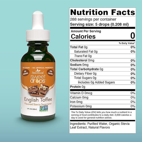 Sweet Leaf English Toffee Stevia Drops  2 oz