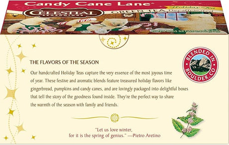 Celestial Seasonings Candy Cane Lane Decaf Green Tea 20 Tea Bags