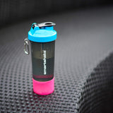 Smartshake Slim Shaker Bottle Gunsmoke Black 500 ml