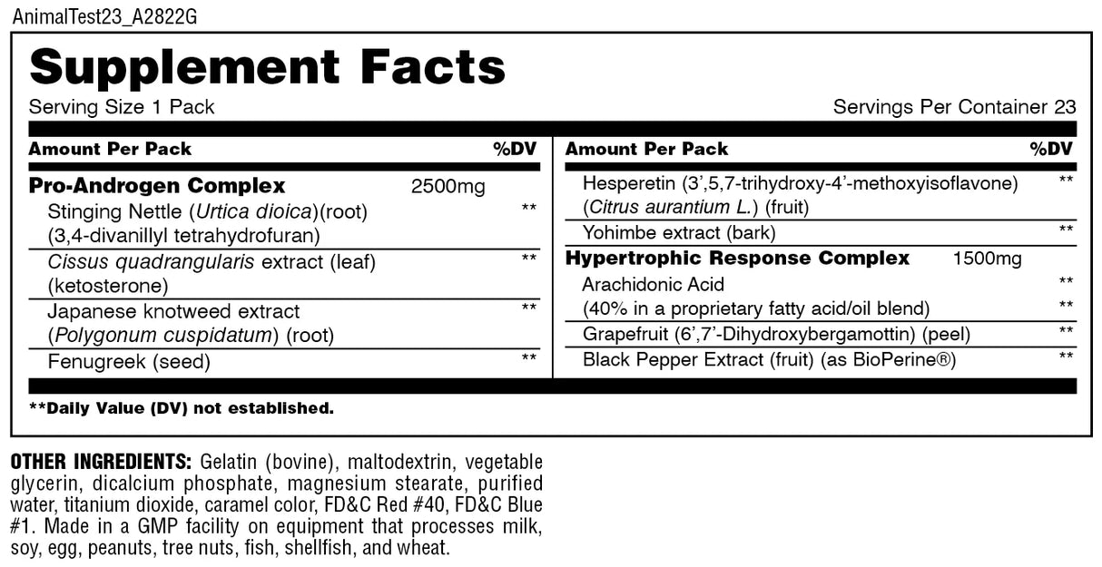 Universal Nutrition Animal Advanced Test 21 Packs