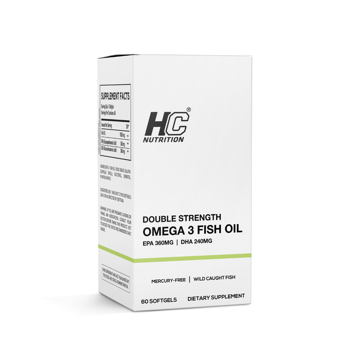 HC Nutrition Double Strength Omega 3 Fish Oil | 60 Softgels