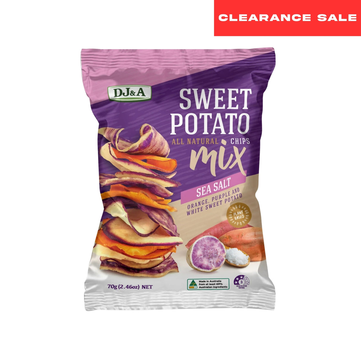 DJ&A Sweet Potato Chips Sea Salt 70g