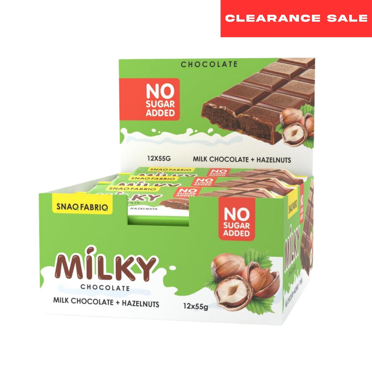 Snaq Fabriq Milk Chocolate & Hazelnut Bar 55g