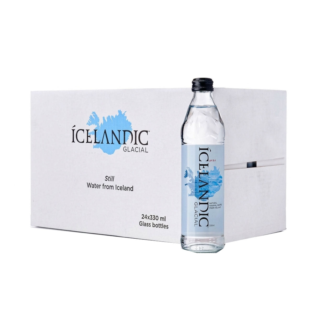 Icelandic Glacial Natural Mineral Water, 24 X 330 ml