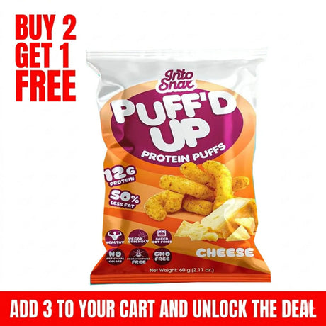 Into Snax Puffed Up Protein Puffs 60g