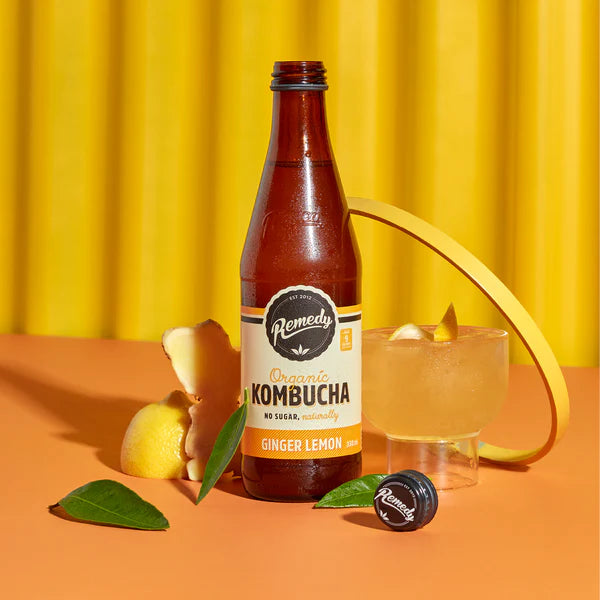 Remedy Organic Kombucha Ginger Lemon 330ml