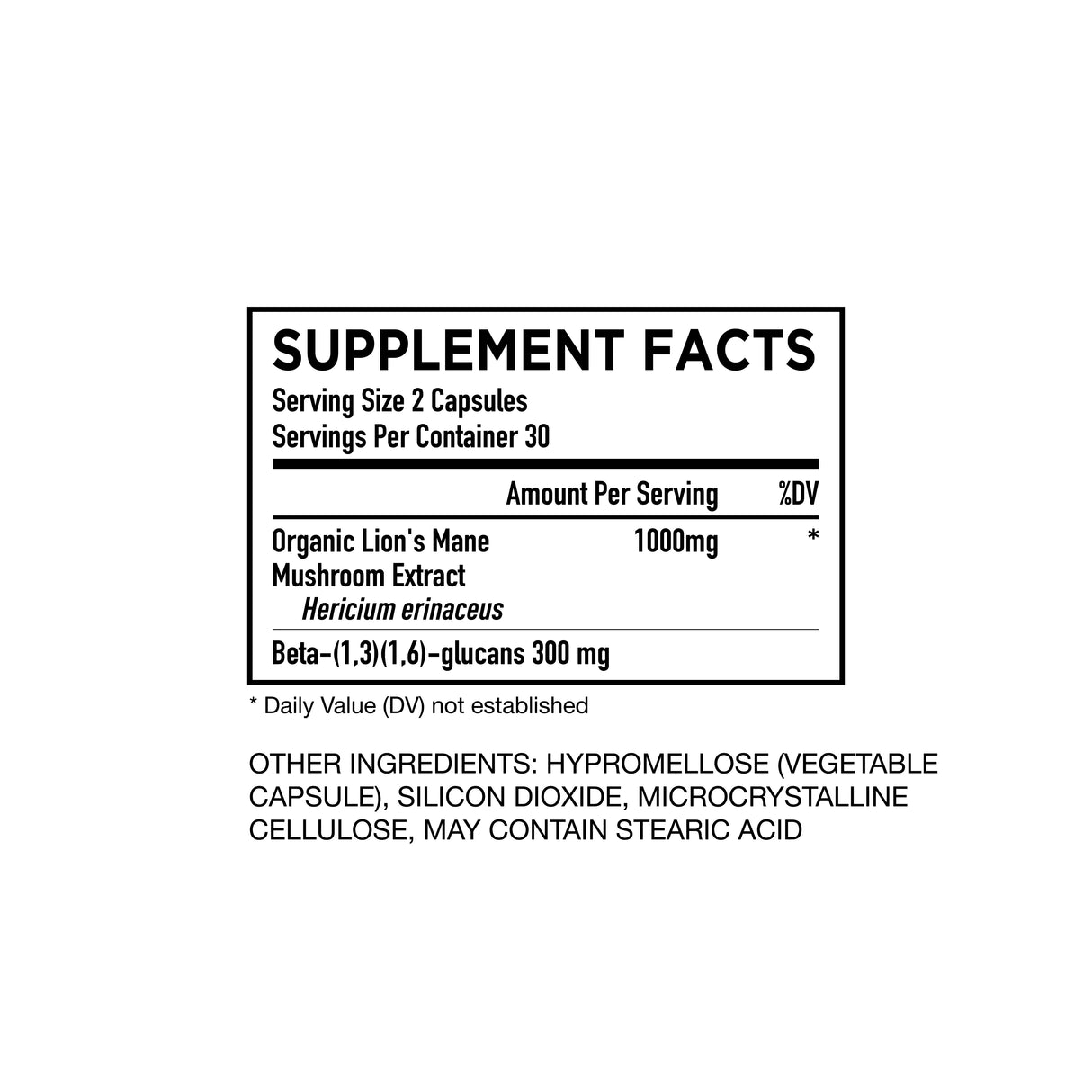 HC Nutrition Lion’s Mane 1000mg