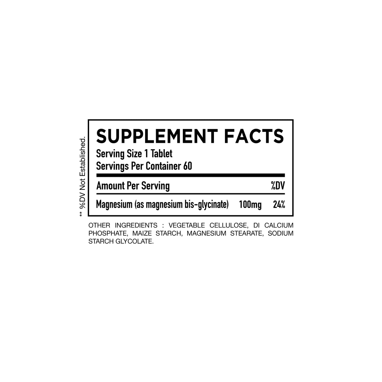 HC Nutrition Magnesium Glycinate | 60 Tablet