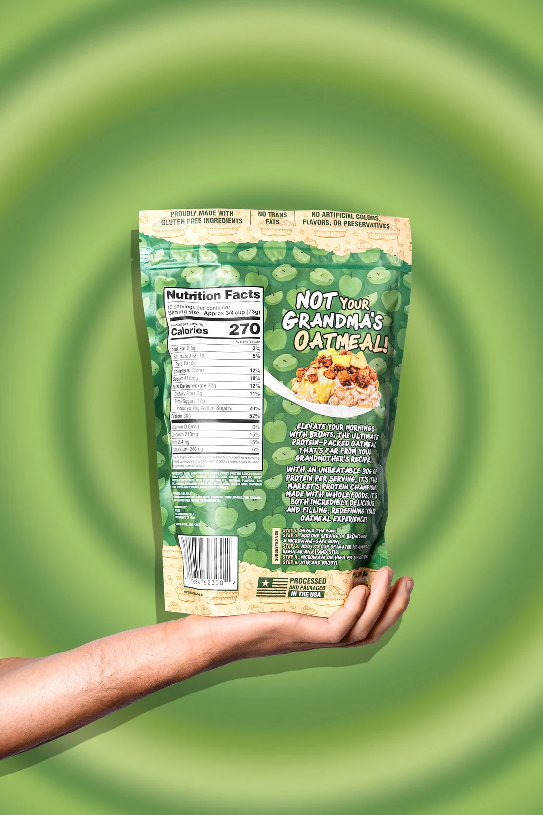 Br'Oats Apple Pie High-Protein Instant Oatmeal