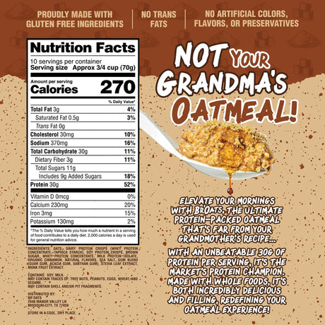 Br'Oats Maple Brown Sugar High-Protein Instant Oatmeal
