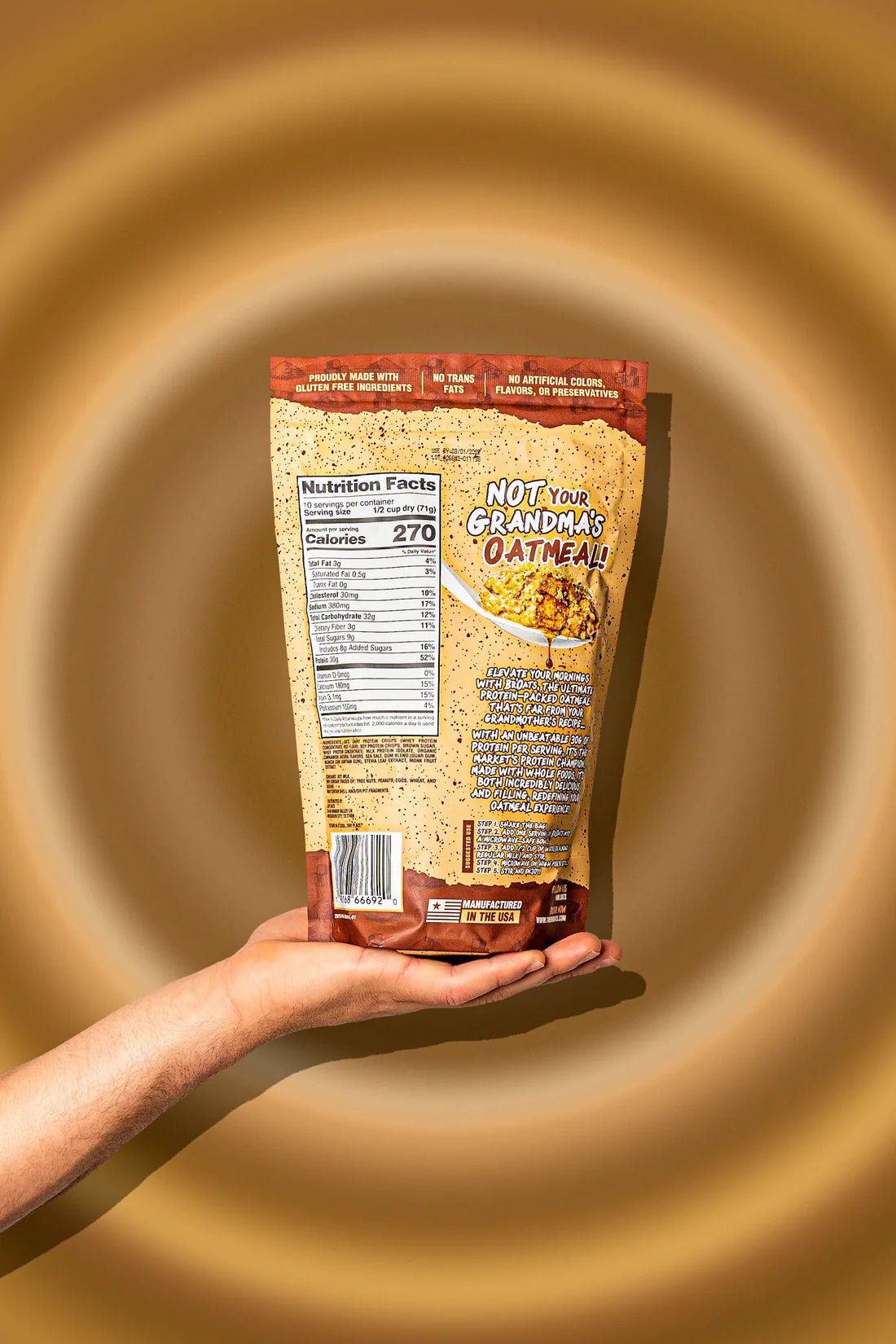 Br'Oats Maple Brown Sugar High-Protein Instant Oatmeal
