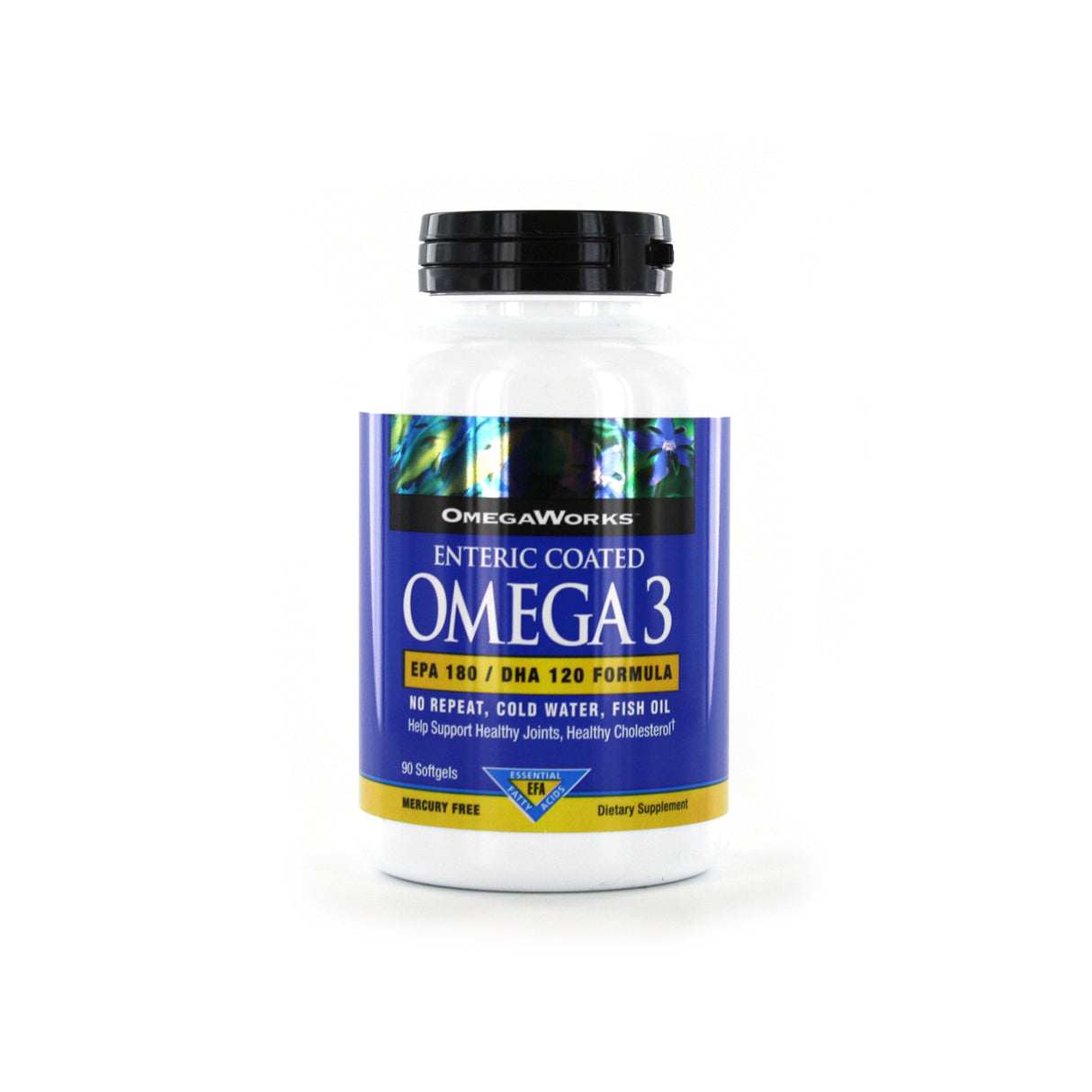 OmegaWorks Enteric Coated Omega 3 90 Softgels