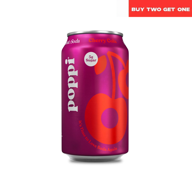 Poppi Cherry Cola Prebiotic Soda (355ml) Ramadan Deal - Klouds