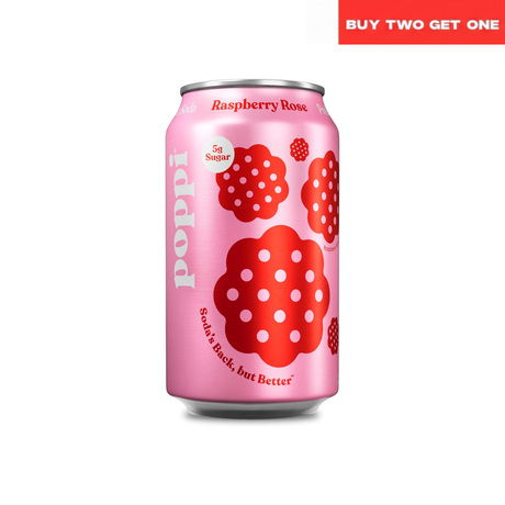 Poppi Raspberry Rose Prebiotic Soda (355ml) (Copy) - Klouds