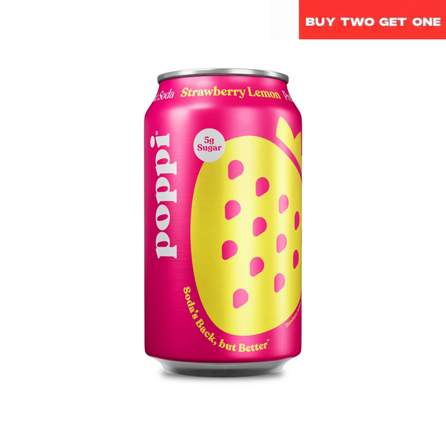 Poppi Strawberry Lemon Prebiotic Soda (355ml) Ramadan Deal - Klouds