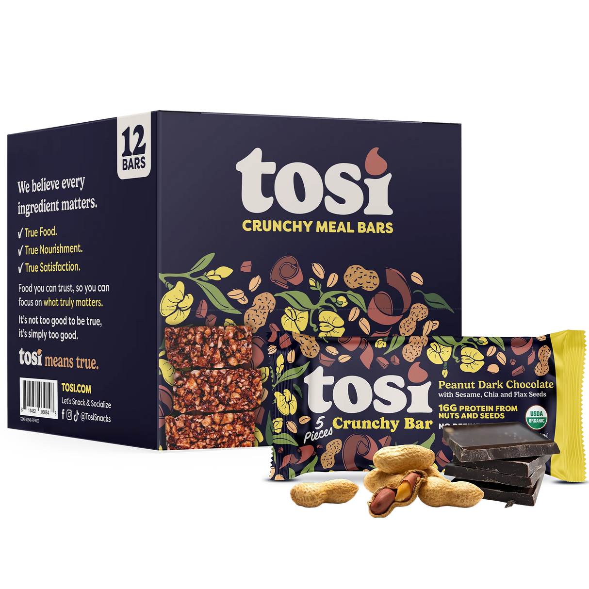 Tosi Crunchy Protein Bar 68g