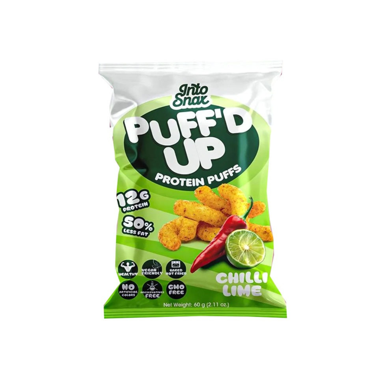 Into Snax Puffed Up Protein Puffs 60g