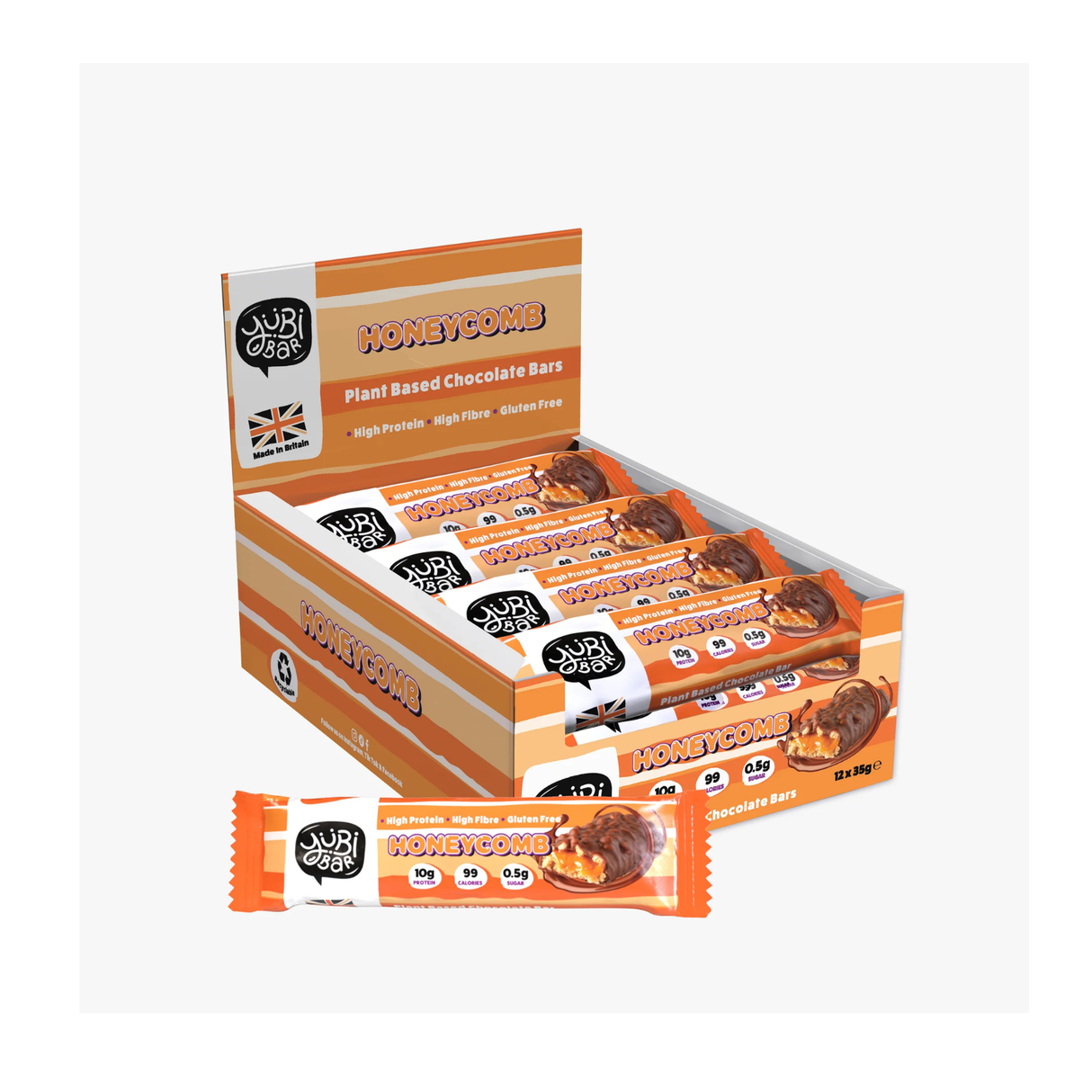 Yubi Bar Protein Bar 10g Protein Gluten Free 99 Calories Box of 12