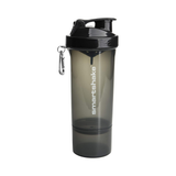 Smartshake Slim Shaker Bottle Gunsmoke Black 500 ml