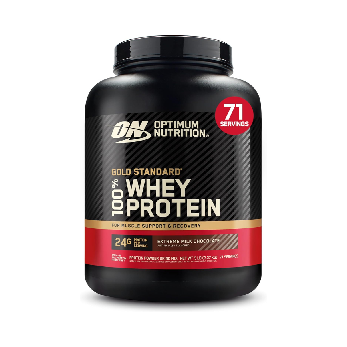 Optimum Nutrition (ON) Gold Standard 100% Whey Protein Powder 5lb