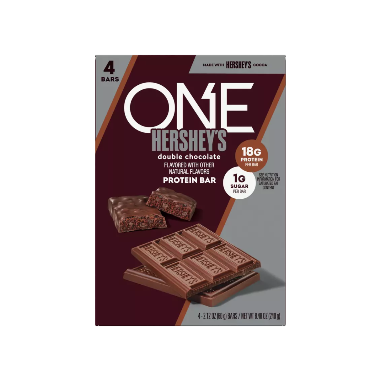 One Hershey Protein Bar Double Chocolate 60g
