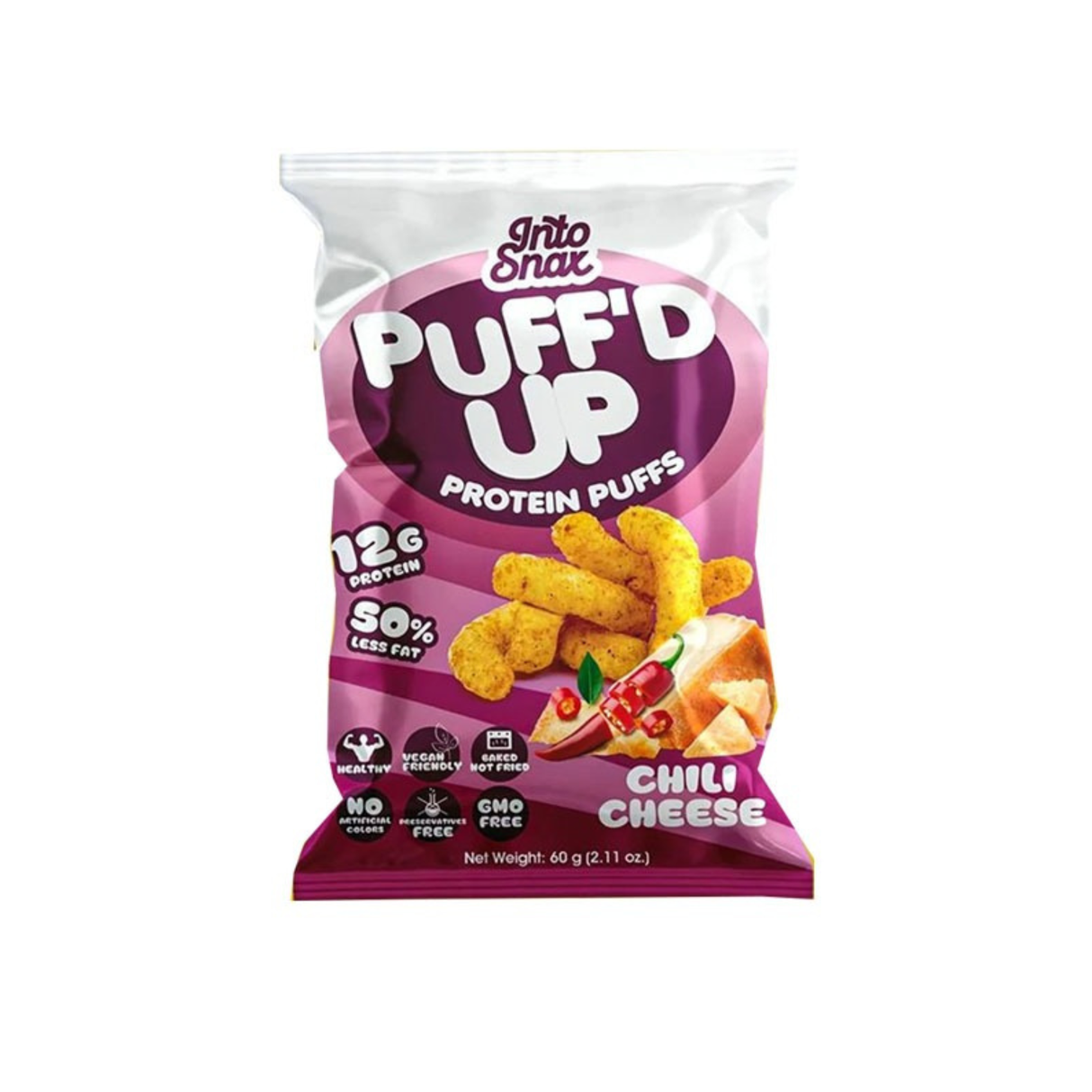 Into Snax Puffed Up Protein Puffs 60g