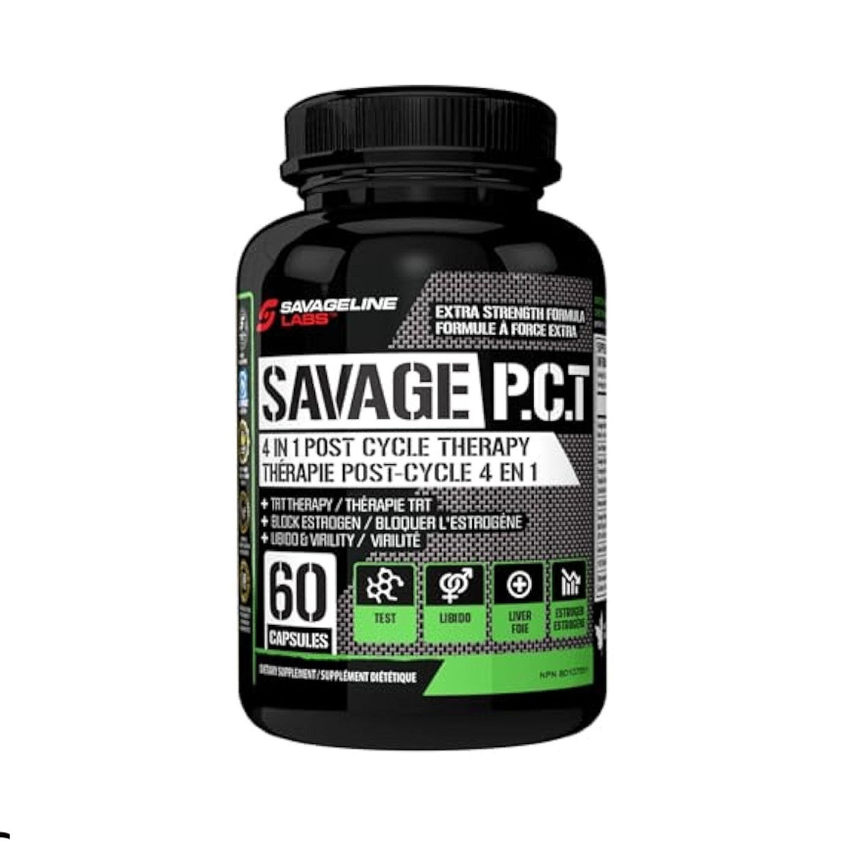 Savageline Labs P.C.T 4-in-1 Post – Hardcore Series 60 Capsules