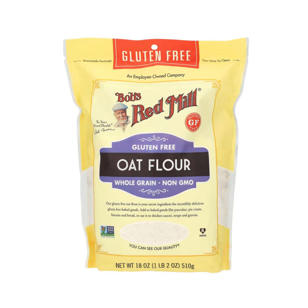 Bob's Red Mill Oat Flour  Whole Grain Gluten Free 510g