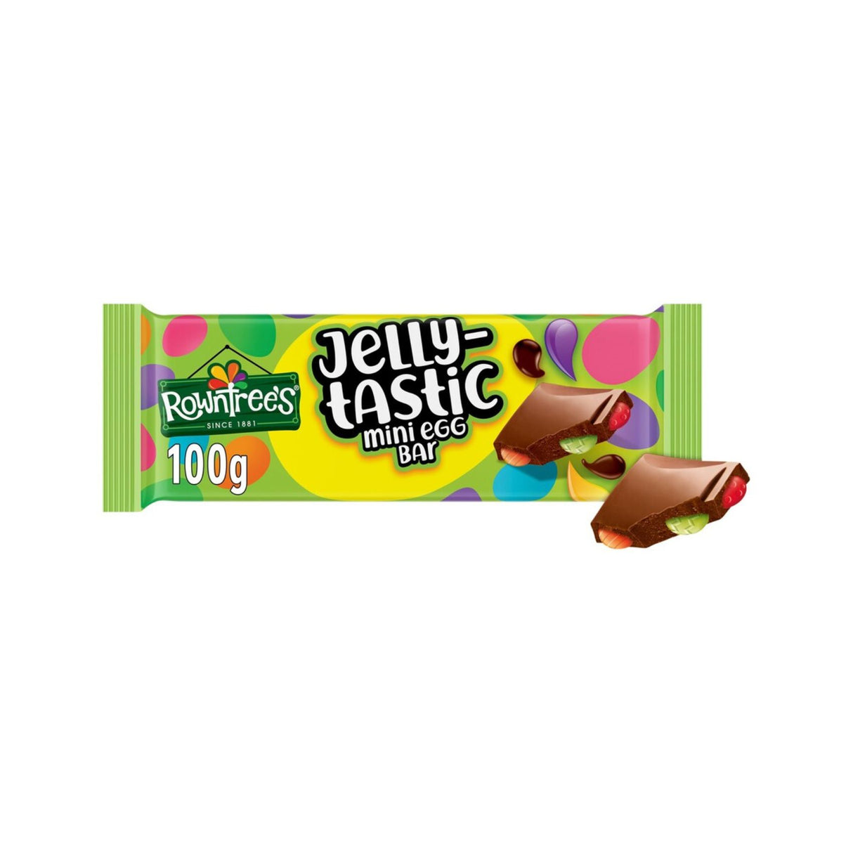 Rowntree's Jelly Tastic Mini Egg Chocolate Bar - 100g