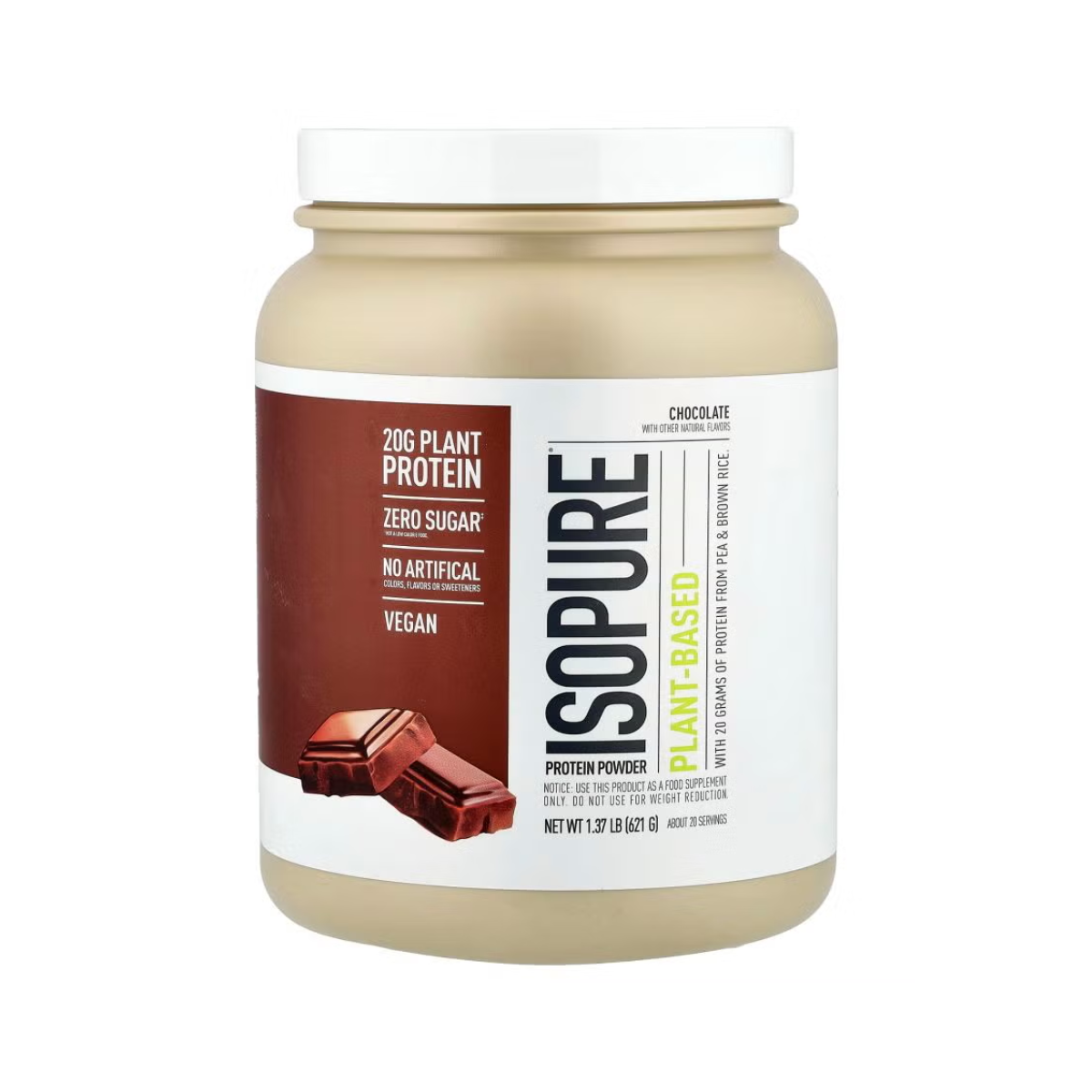 Natures Best Isopure Plant Based Protein Chocolate 621 g