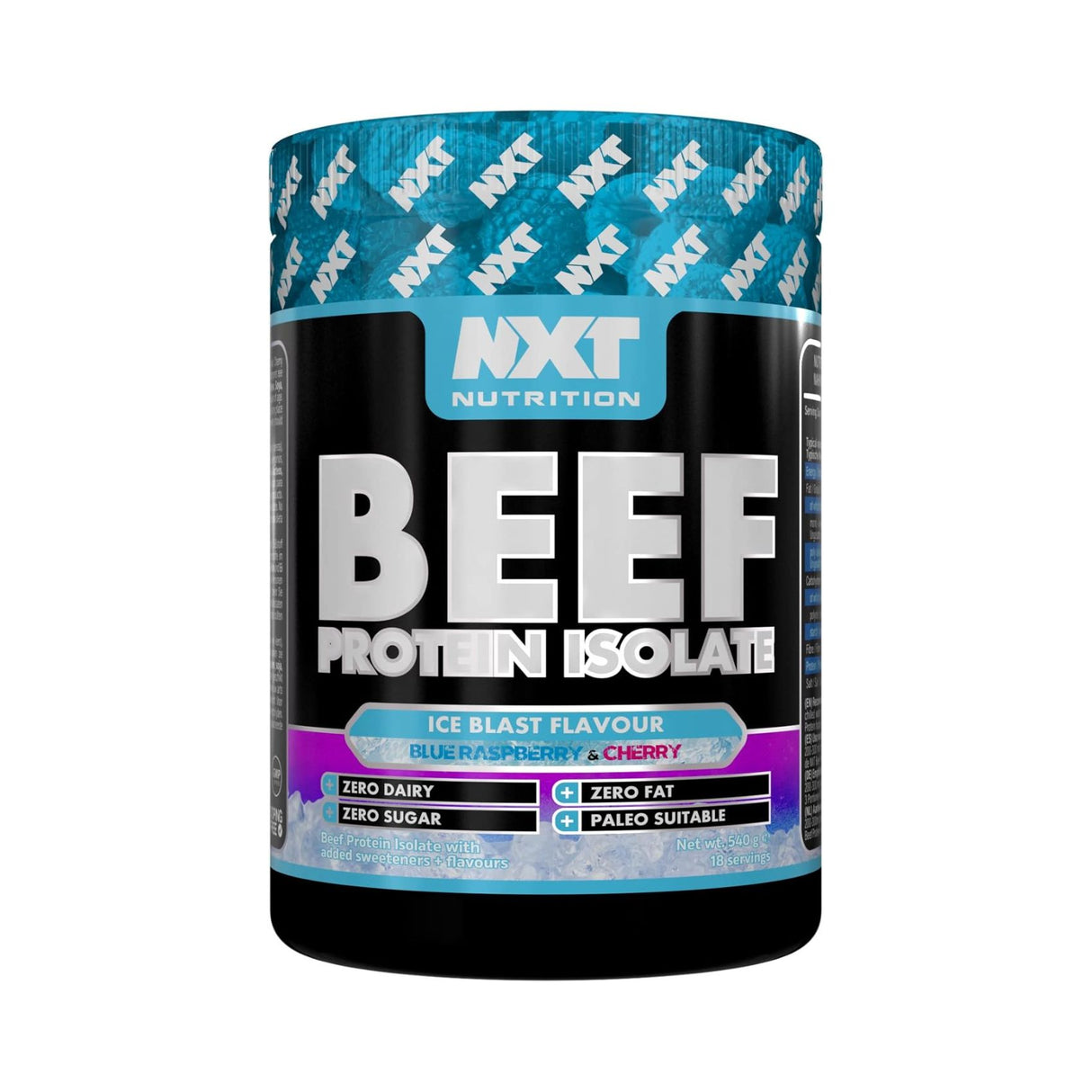 NXT Beef Protein Isolate 540g  Ice Blast Flavor  High-Protein Dairy-Free Formula