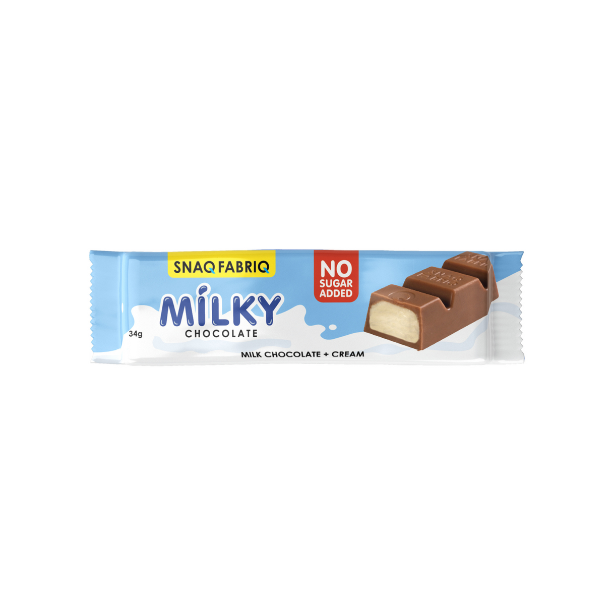Snaq Fabriq Milky Chocolate Bar 34g