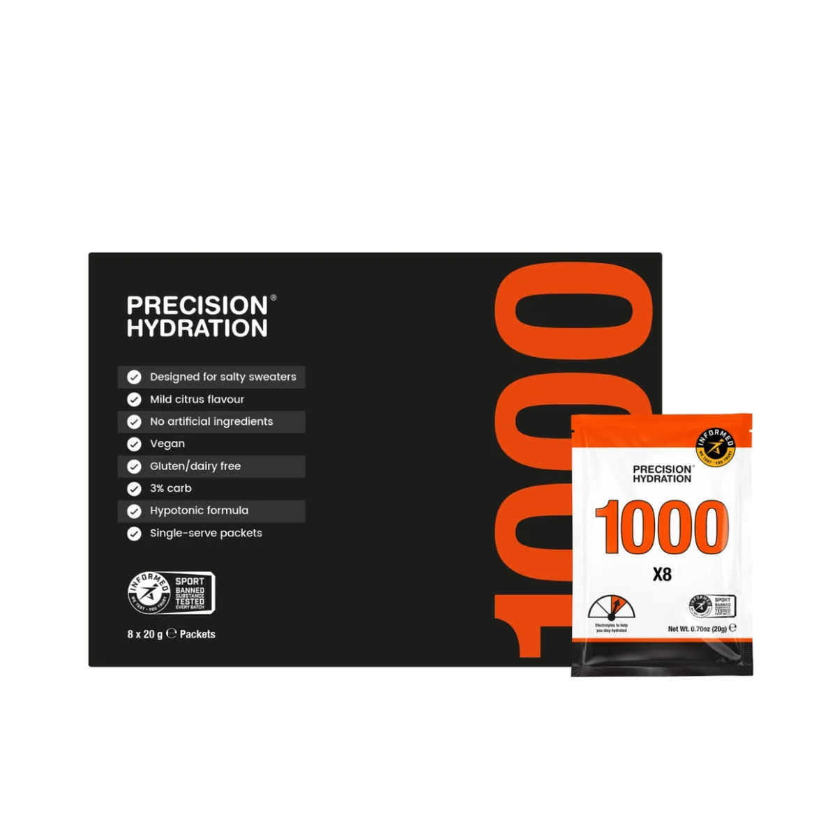 Precision Hydration 1000Electrolyte  Powder 8*20 Pack