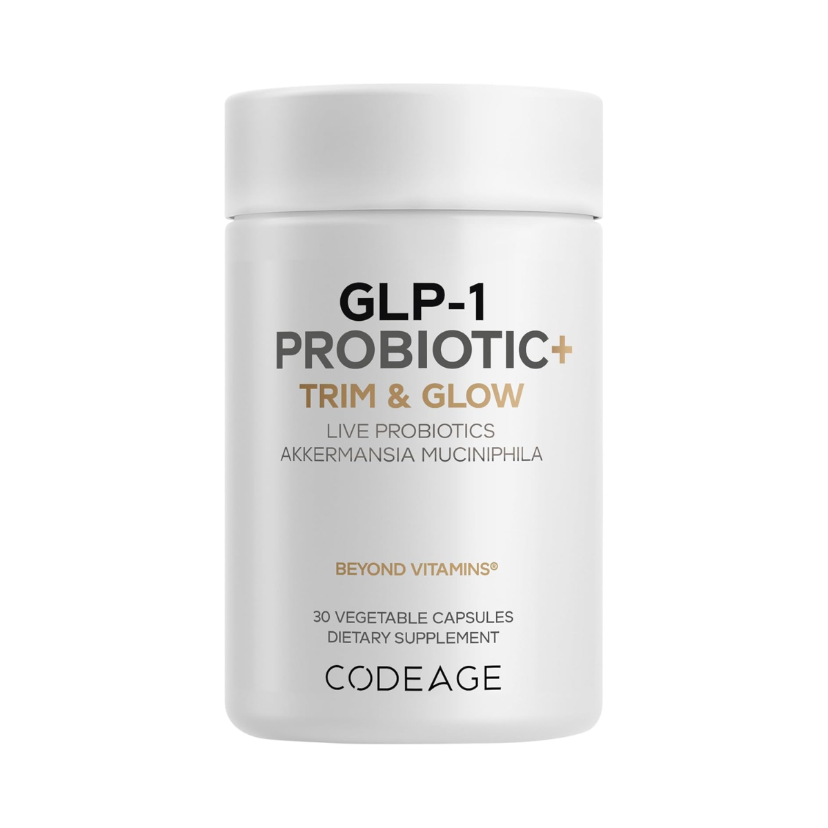 Codeage GLP-1 Probiotic+ Trim & Glow 30 Vegetable Capsules